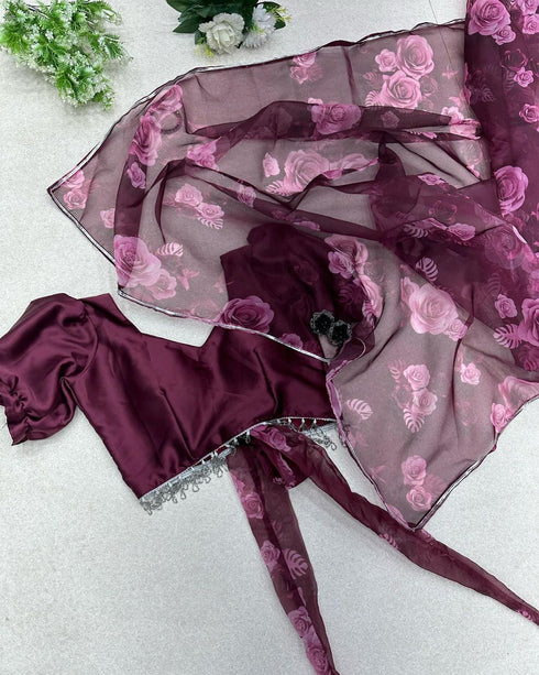 Classy organza silk saree
