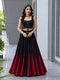 Black And Maroon Color Cotton Navratri Lehenga Choli