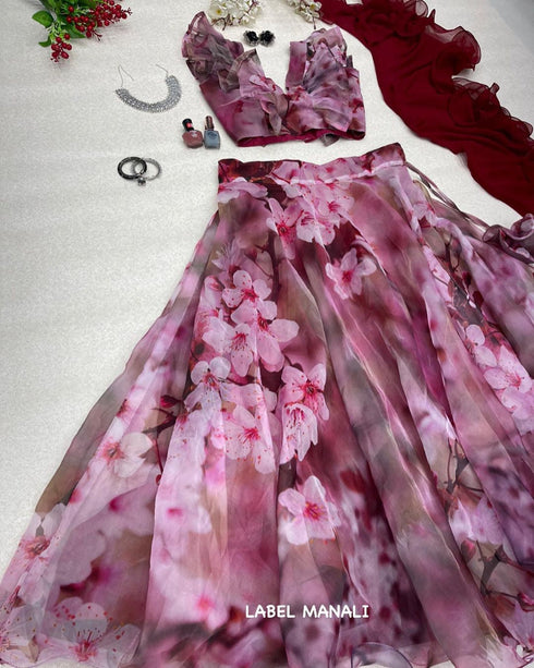 Beautiful pink lehenga choli