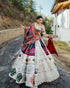 Women's White Muslin Cotton Printed Lehenga Choli