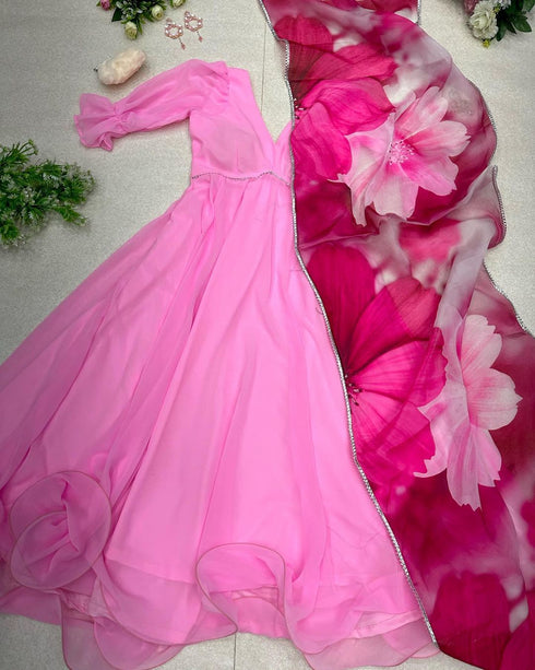Beautiful pink anarkali setππ