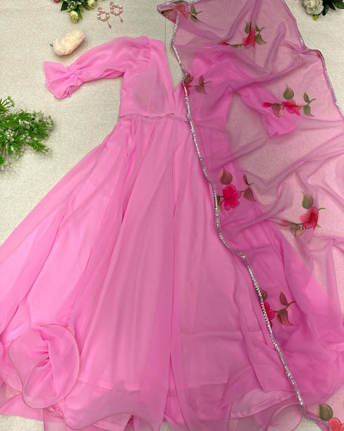 Beautiful pink anarkali setππ