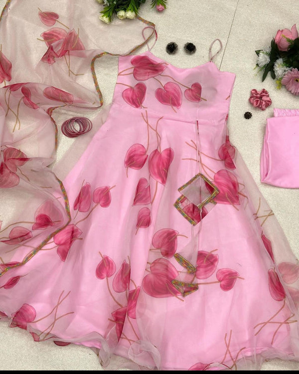 Pastel Heart Anarkali suit set