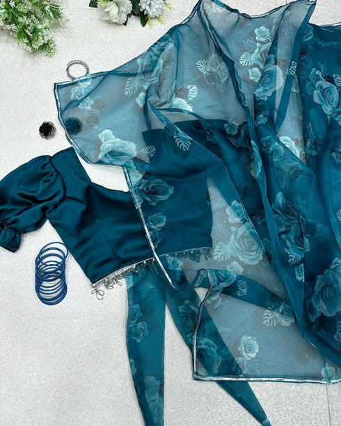 Classy organza silk saree