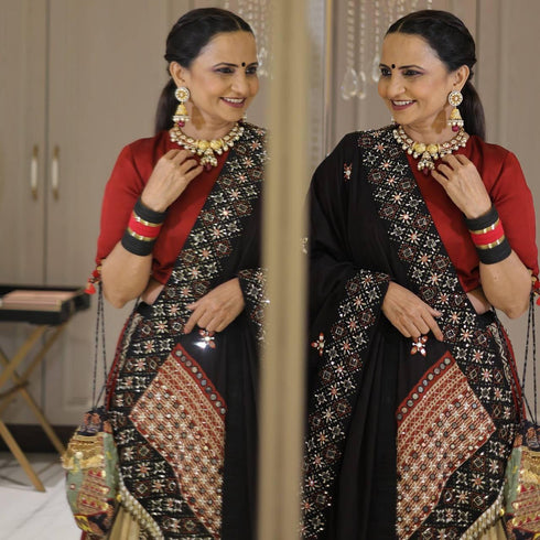 Navratri Special Muslin Cotton Mirror Work Chaniya Choli