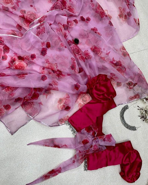 Classy organza silk saree