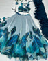 Beautiful lehenga choli with peacock feathers
