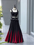 Black And Maroon Color Cotton Navratri Lehenga Choli