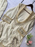 Soft organza top with embroidery and cut work detailing