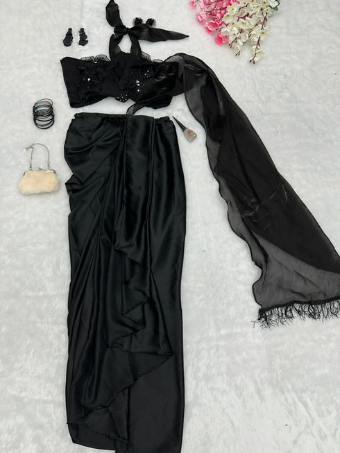Royal look ready to wear drape saree