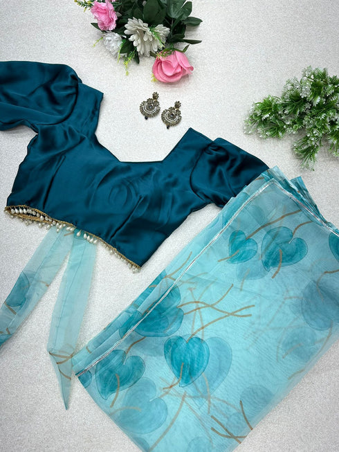 Organza Hearted Saree