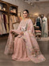 Soft organza sarara with sequence embroidery, free size