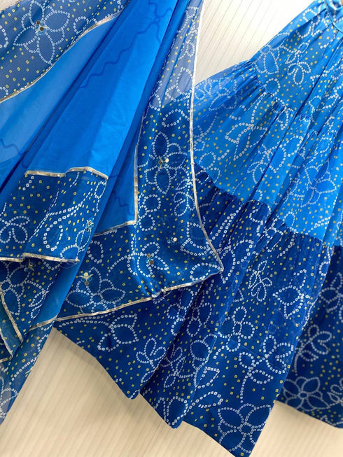 Navratri Georgette Full Stitched Lehenga Choli with Mirror Work