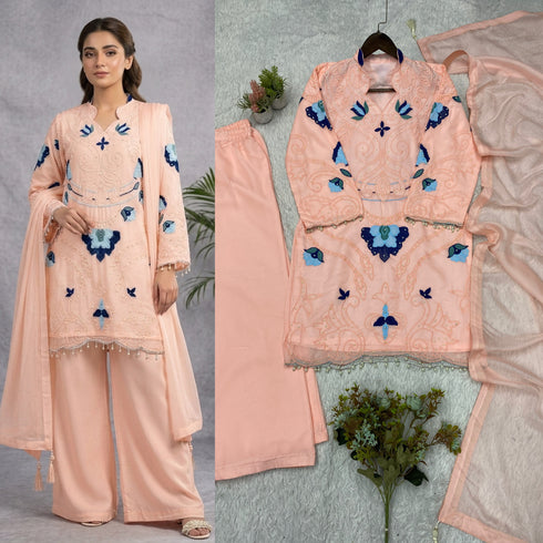 Women's Mustard Floral Printed Cambric Cotton Kurta
