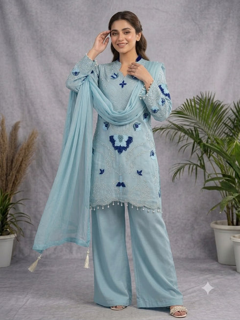 Women's Mustard Floral Printed Cambric Cotton Kurta