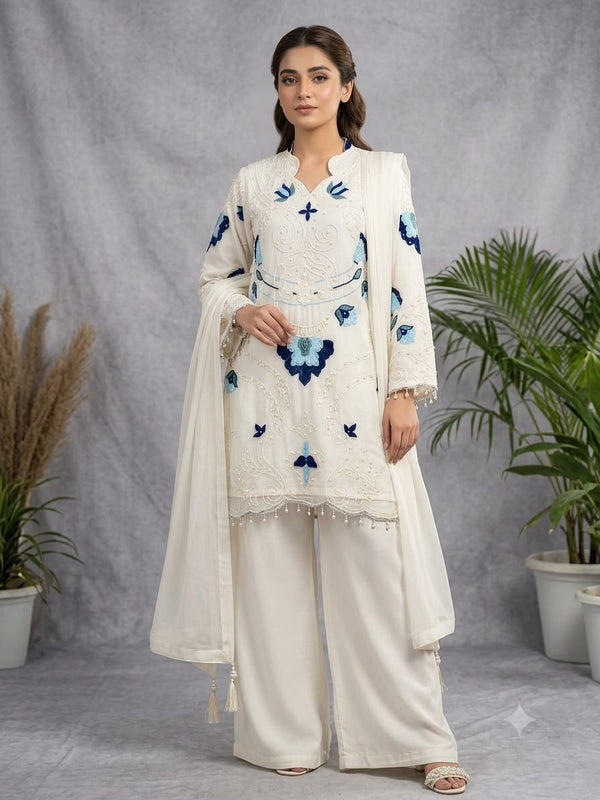 Women's Mustard Floral Printed Cambric Cotton Kurta