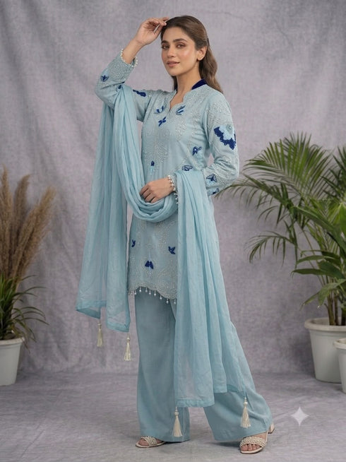 Women's Mustard Floral Printed Cambric Cotton Kurta