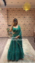 Printed Georgette Full Stitched Navratri Lehenga Choli – Orange & Green