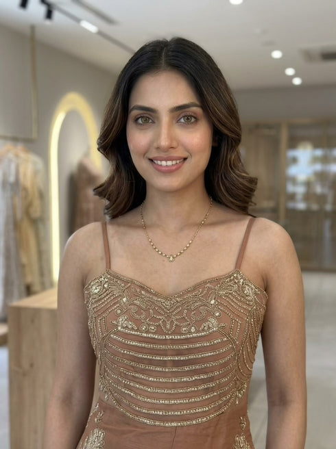 Rose gold sequin and jarkan work top