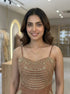 Rose gold sequin and jarkan work top