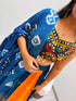 Mustard and teal kali lehenga detail with gotta patti lace